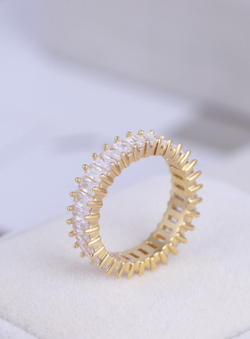 欧美新款锆石钛钢不掉色情侣戒指