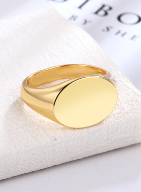 欧美冷淡风ins钛钢不掉色戒指女