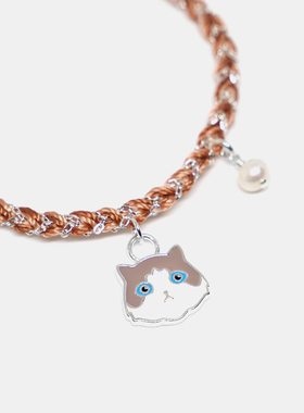 thisness喵星球纯银编织手链