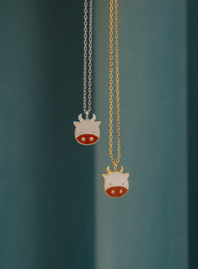 thisness牛年大吉纯银新年项链