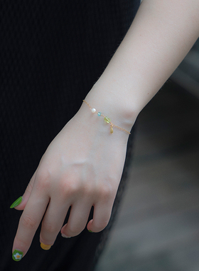 thisness秘密花园多彩白蝶贝手链