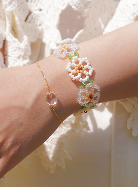 THISNESS白水晶小众精致手链