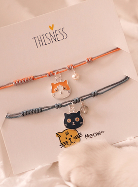 猫咪手链THISNESS纯银小众