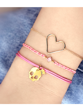 thisness幸运手链菱形纯银镀金