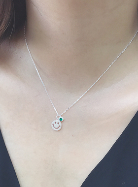thisness纯银笑脸项链