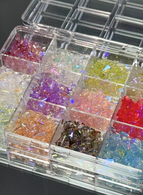 12色混合款美甲钻异形钻饰品爆闪