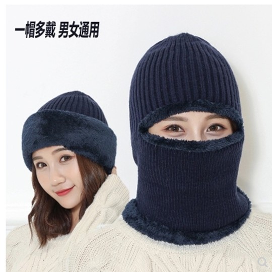 Outdoor winter fleece hoods for men and women, windproof cycling hats, cold-proof hoods, dust-proof warm masks, face protection equipment