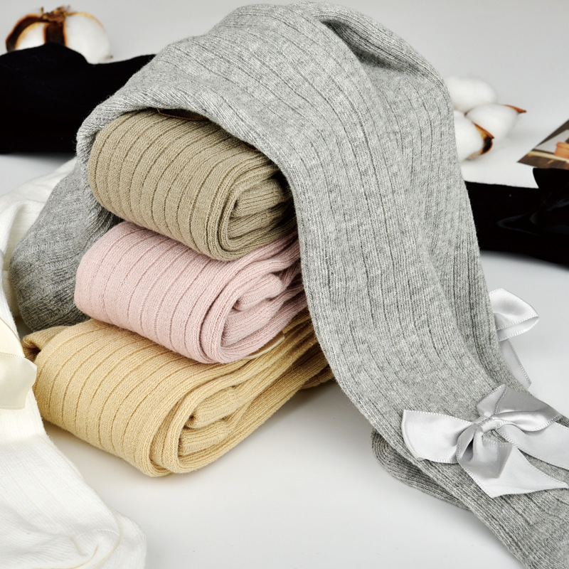 小童女童连裤袜宝宝打底裤薄款春季女宝宝春秋款外穿针织洋气大pp - 图0