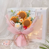 День учителя вязаный цветочный букет готовый крючок для шерстяного подсолква