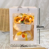 Вязаная пряжа букет с ручными подсолнушками ручной