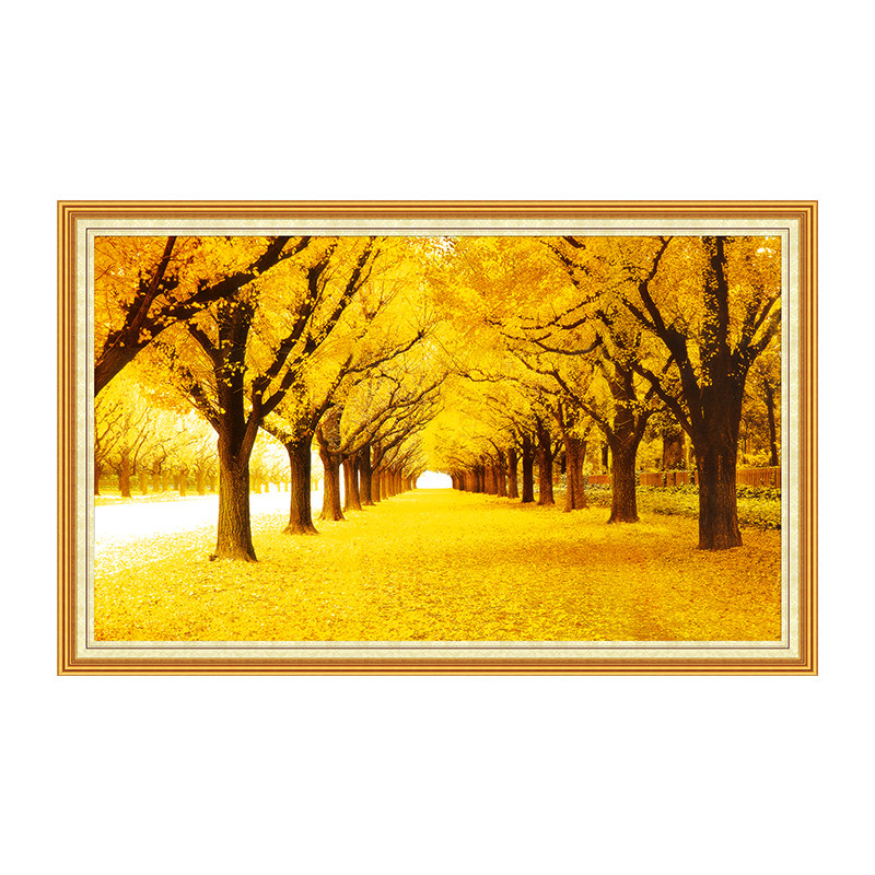 黄金满地山水画贴纸新中式风景墙贴沙发电视背景墙自粘客厅装饰画,淘宝优惠券,粉丝福利购,淘宝优惠卷