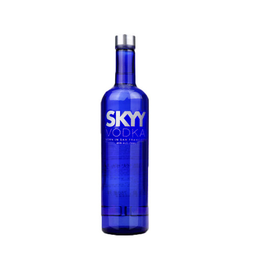 新款蓝天深蓝伏特加skyyvodka原味鸡尾酒基进口洋酒