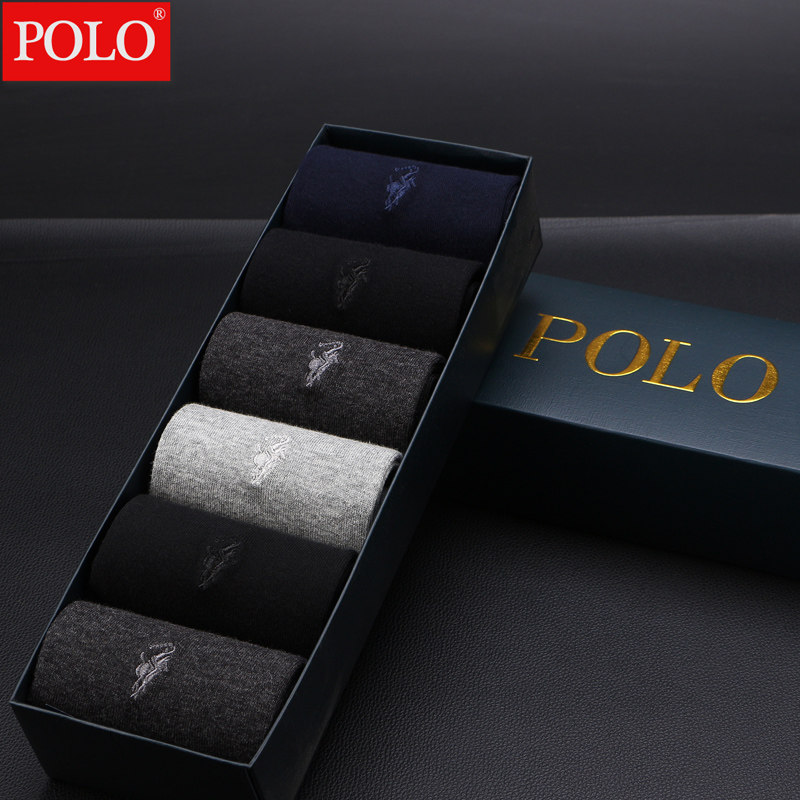 polo袜子男秋冬季纯色男袜加厚潮 品伦内衣短袜/打底袜/丝袜/美腿袜