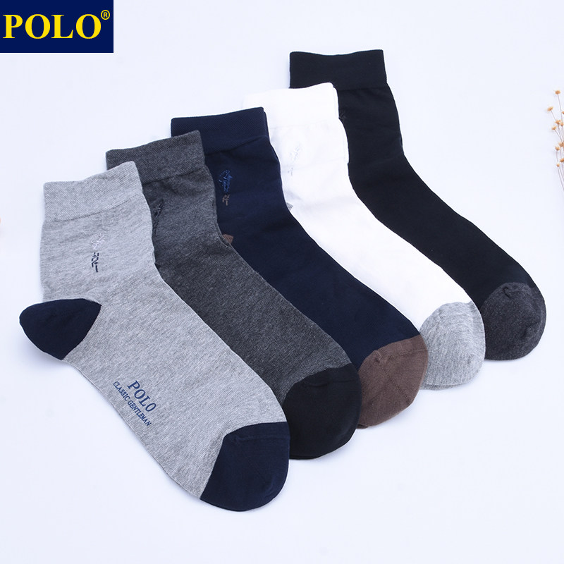 polo男条纹学院风秋冬款保暖中筒袜 品伦内衣短袜/打底袜/丝袜/美腿袜