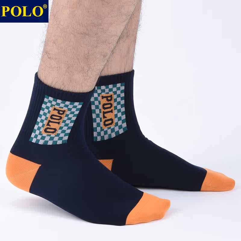 polo男秋冬运动休闲吸湿排汗中筒袜 品伦内衣短袜/打底袜/丝袜/美腿袜