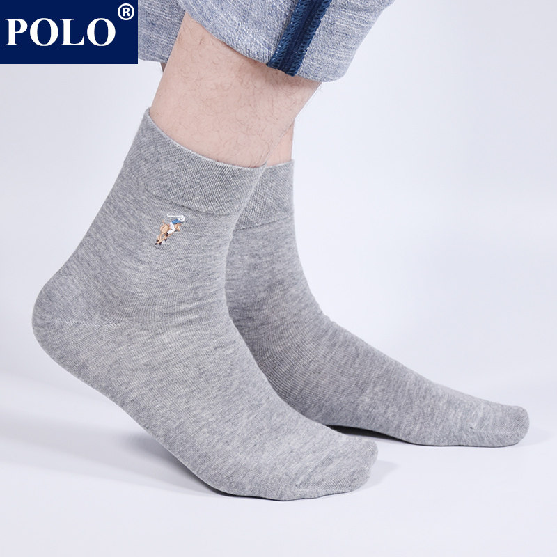 polo男秋冬四季中厚款吸汗中筒袜 品伦内衣短袜/打底袜/丝袜/美腿袜