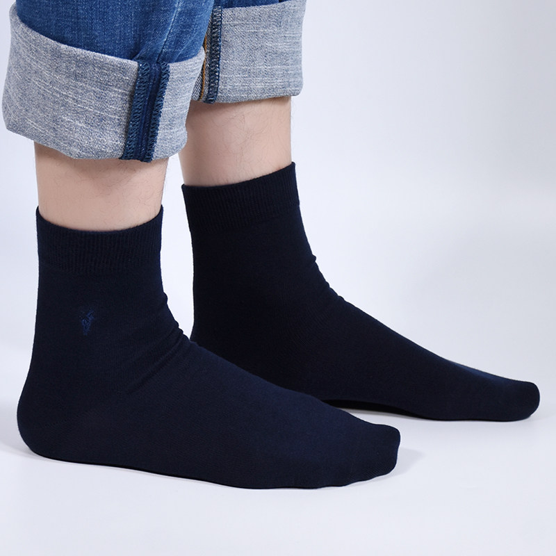 polo男黑色百搭上班商务秋冬中筒袜 品伦内衣短袜/打底袜/丝袜/美腿袜