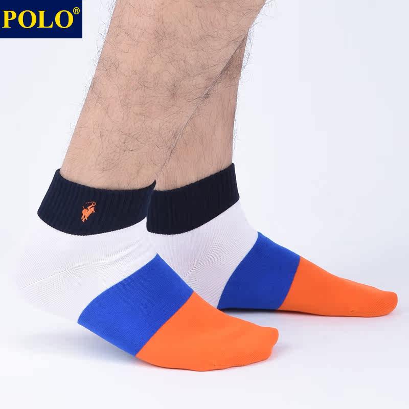 polo条纹拼色冬款保暖运动中筒袜 品伦内衣短袜/打底袜/丝袜/美腿袜