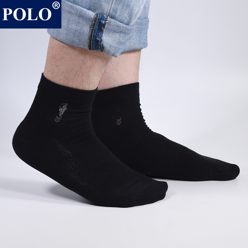 polo男士纯色百搭夏款无骨中筒袜 品伦内衣短袜/打底袜/丝袜/美腿袜
