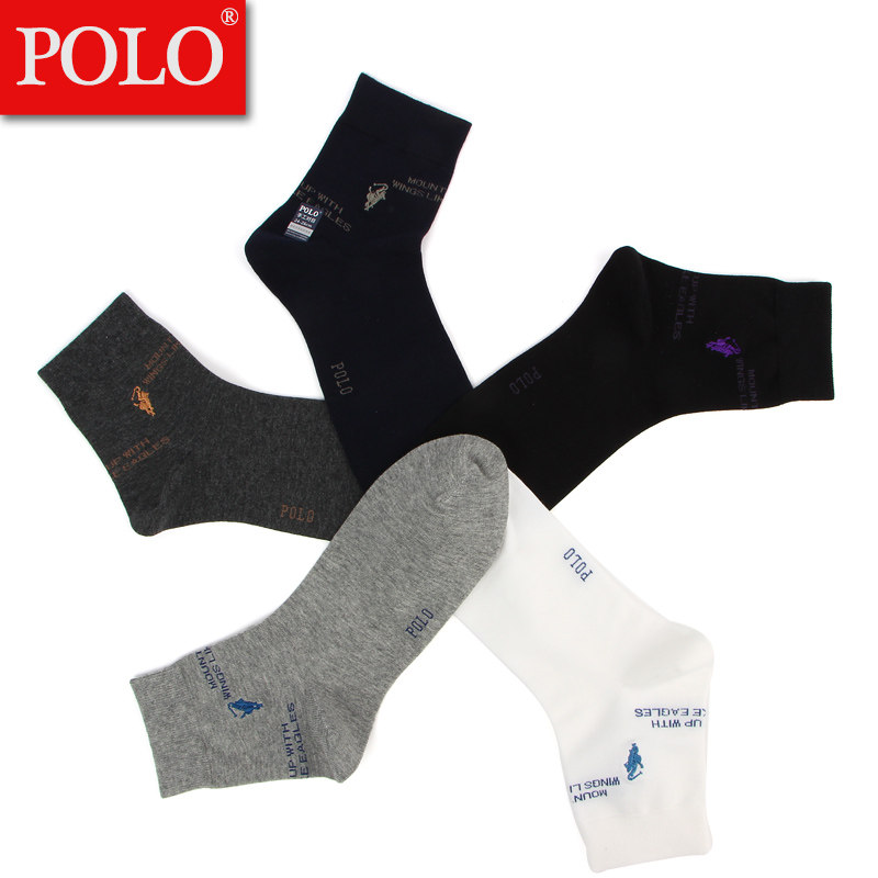 polo男棉袜秋冬季黑色wz男士皮鞋袜 品伦内衣短袜/打底袜/丝袜/美腿袜