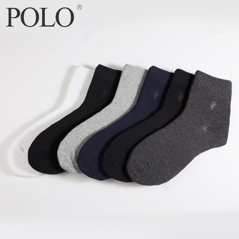 polo袜子男秋冬季纯色男袜加厚潮 品伦内衣短袜/打底袜/丝袜/美腿袜