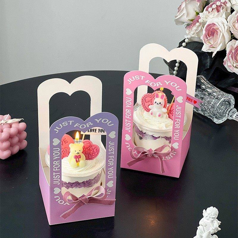 2.14情人节波波杯蛋糕手提包装盒打包盒小兔子小熊蜡烛烘焙插件,淘宝优惠券,粉丝福利购,淘宝优惠卷