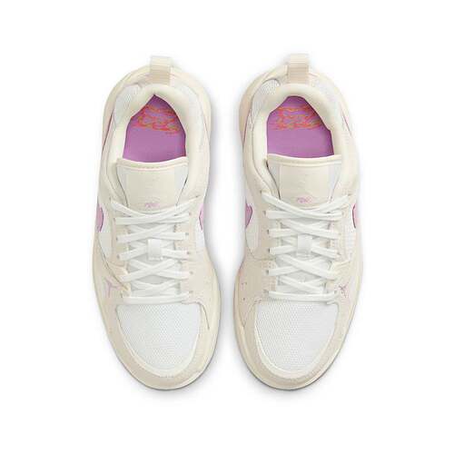 Jordan 白灰紫 GS 运动休闲 舒适百搭复古低帮篮球鞋 HQ0506-105 - 图0