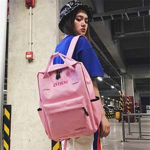 韩版原宿校园帆布双肩包