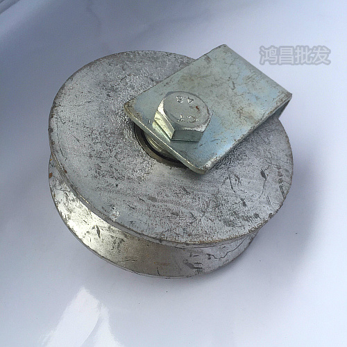 1.5寸2寸3寸4寸 V型铸铁轨道滑轮 钢丝绳角铁滑轮 推拉移动门导轨 - 图0