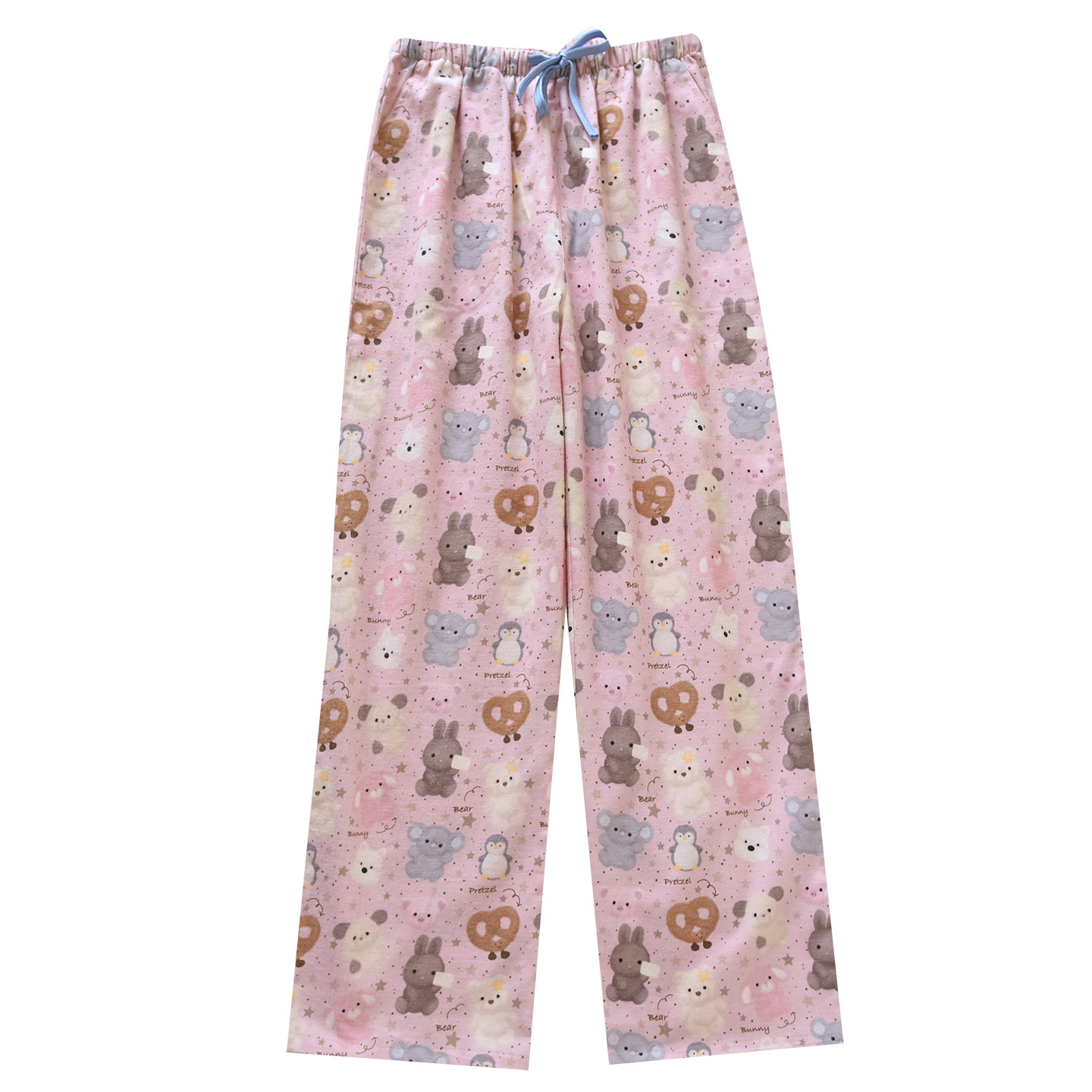 女磨毛绒布长裤纯棉卡通睡裤春秋季有口袋抽绳家居宽松休闲直筒裤,淘宝优惠券,粉丝福利购,淘宝优惠卷