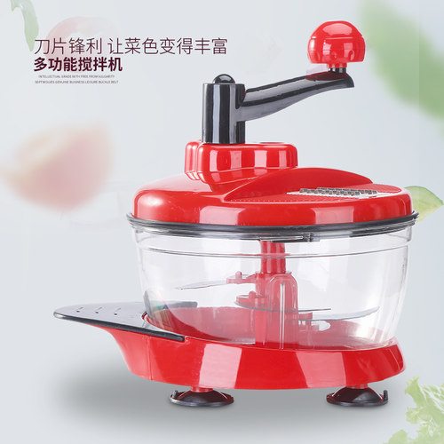 手动绞肉机家用饺子馅手摇搅拌器绞菜碎肉机多功能绞蒜切辣椒神器 - 图0