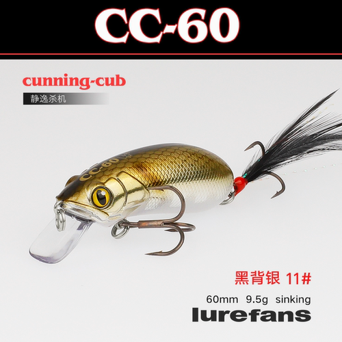 大河奔流路亚发烧友鲈鱼远投摇滚翘嘴黑鱼小胖路亚假拟硬饵CC60缓 - 图2