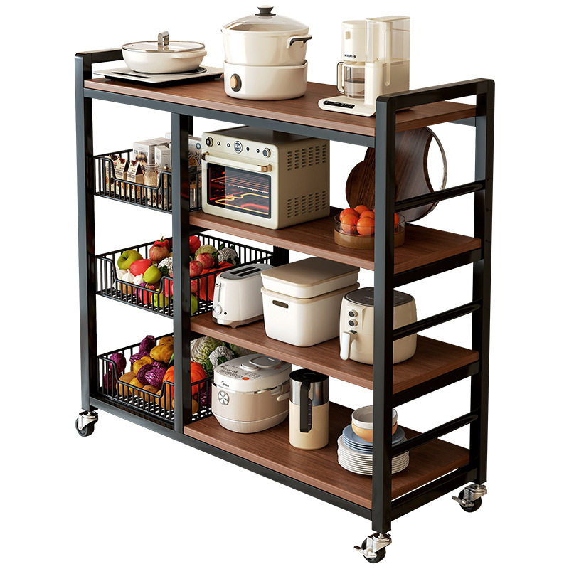 新款厨房多功能置物架落地多层果蔬菜架微波炉收纳架家用简易货架,淘宝优惠券,粉丝福利购,淘宝优惠卷