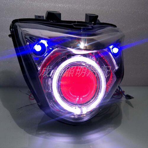 适用骊驰GW250/S/F大灯总成DL250GSX改装氙气灯透镜天使恶魔眼海5 - 图1