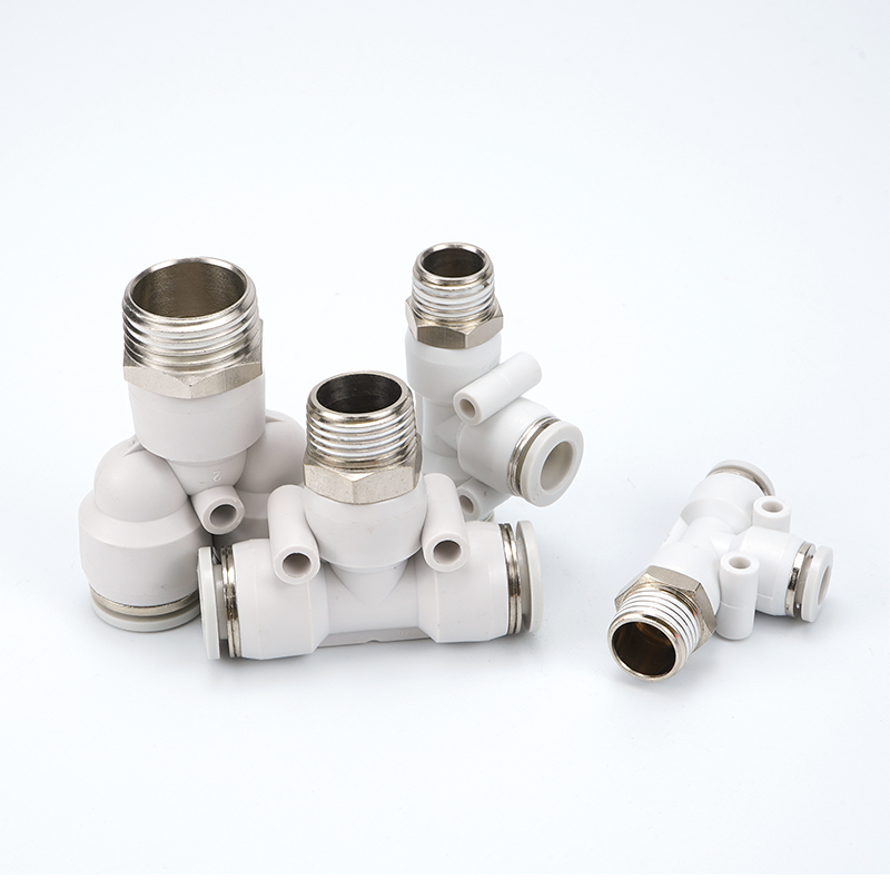 白色气动接头PX6-01气管PD12-04快插接头Y/T型正三通PB8-02/10-03 - 图3