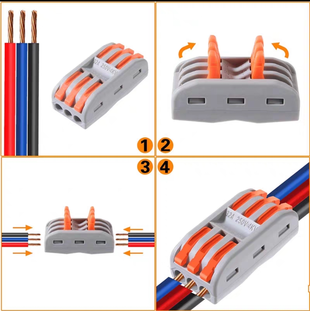SPL快速接线端子电线对接头连接器灯线一进二出三进四五通多头PCT - 图2