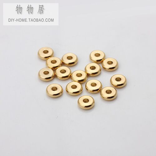 50颗 不锈钢钛钢镀金隔片手链项链隔珠串珠散珠保色珠子diy配件 - 图2