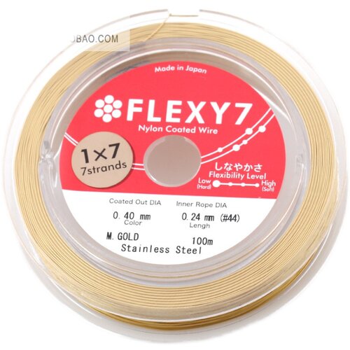 日本进口软钢丝线细金线手工串珠手链项链X线材水晶珍珠线DIY配件 - 图3