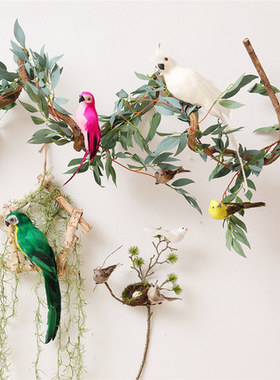 鹦鹉阳台室外森系幼儿园环创摆件