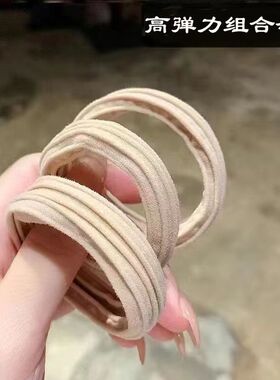 高弹力无接缝皮筋头绳女马尾成人耐用ins风高颜值发圈学生超仙