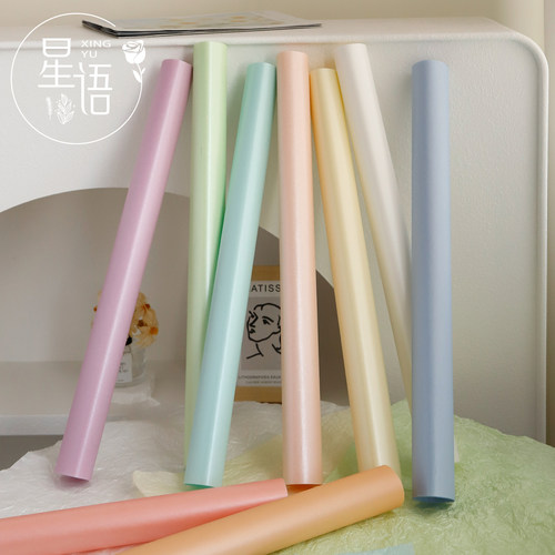 进口珠光雪梨纸鲜花花束包装纸内衬纸礼物礼品手揉纸烘焙蛋糕花艺 - 图3