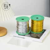 Волшебное катание на золото серебряное серебряное галстук шелк 300 -метровый железный проволочный цветочный букет материал упаковочный материал материал цветочные художественные работы