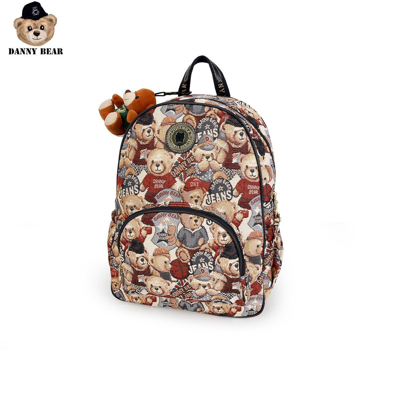 丹尼熊新款女士可爱小熊休闲双肩包 dannybear酷玛仕双肩背包