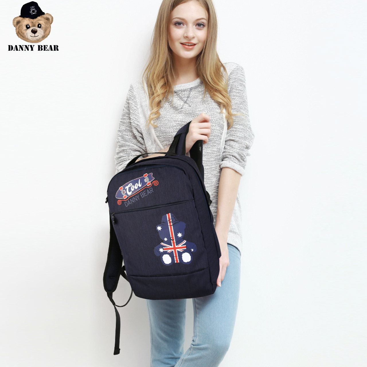 丹尼熊新品男女电脑包袋商务双肩包 dannybear酷玛仕双肩背包