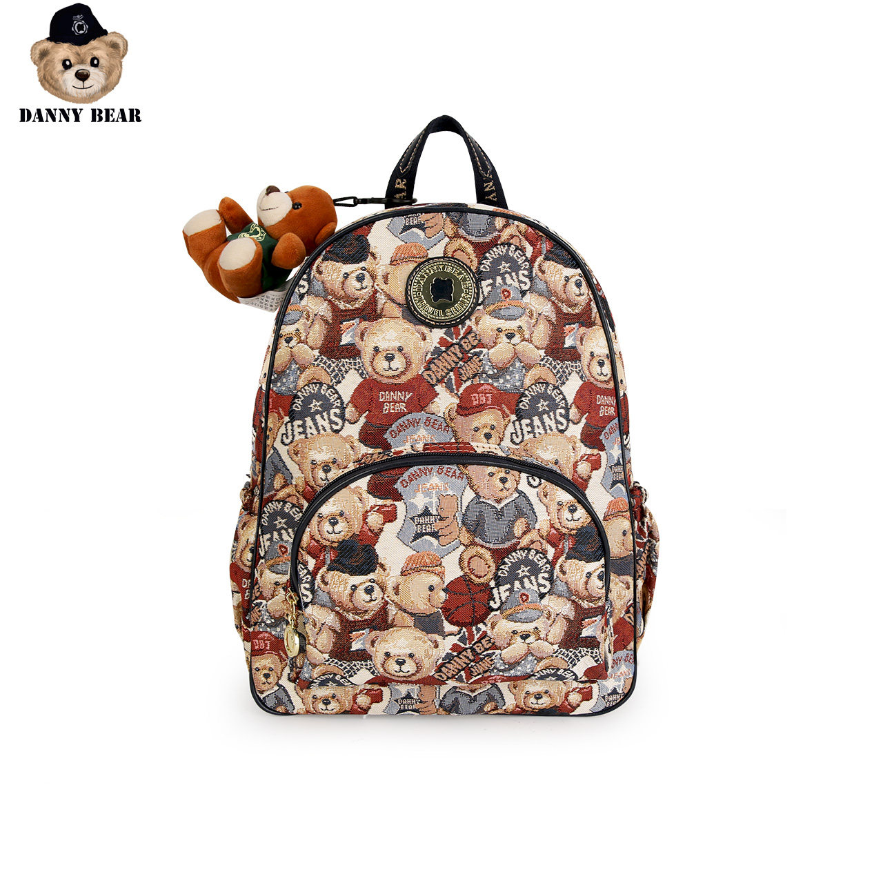 丹尼熊新款女士可爱小熊休闲双肩包 dannybear酷玛仕双肩背包