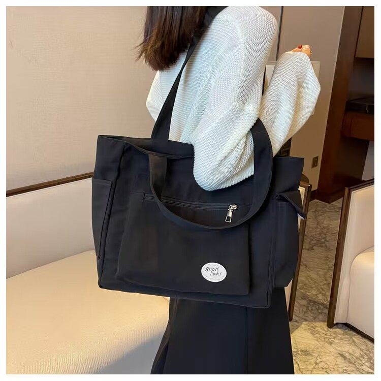 多功能帆布包女新款大容量中学生装书大学生上课书包单肩手提书袋,淘宝优惠券,粉丝福利购,淘宝优惠卷