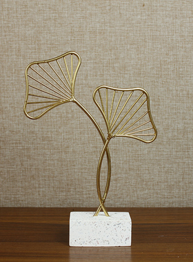 轻奢玄关金属日式装修创意摆件