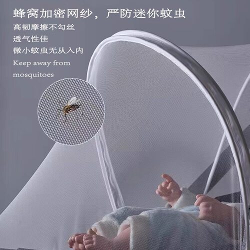 丸丫t6遛娃神器蚊帐全罩式通用BEBEBUS婴儿车防蚊罩凉席配件通用 - 图1