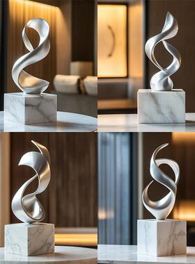 304不锈钢摆件 镜面抛光创意现代客厅玄关装饰ins风家居摆件