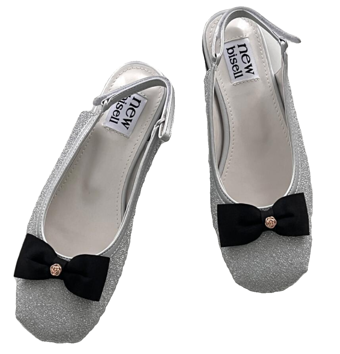 韩国东大门代购女鞋气质显瘦亮丝银色蝴蝶结后镂空低跟包头单鞋女,淘宝优惠券,粉丝福利购,淘宝优惠卷